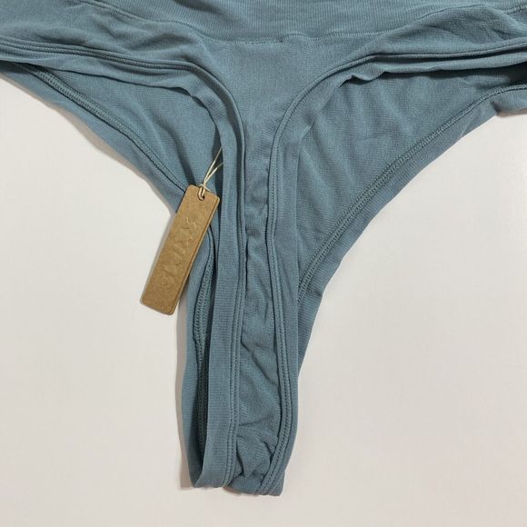 SKIMS Fits Everybody Thong Panty Panties Women's 4X Arctic Blue Green Sexy NEW - Picture 9 of 10